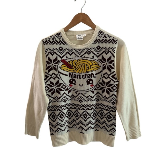 Like New! Maruchan Graphic Long Sleeve Sweater sz Large - Picture 1 of 9